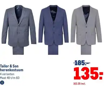 Makro Tailor & Son herenkostuum aanbieding