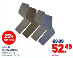 Makro John Ric herenpantalon aanbieding