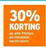 GAMMA 30% KORTING op alle Philips en Handson verstralers aanbieding