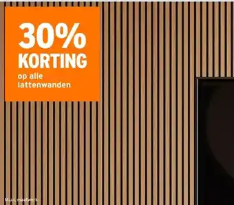 GAMMA 30% KORTING op alle lattenwanden aanbieding