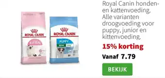 Intratuin Royal Canin honden en kattenvoeding aanbieding