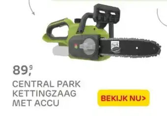 Praxis Central park kettingzaag met accu aanbieding