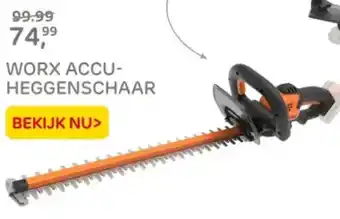 Praxis Worx accu heggenschaar aanbieding