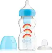 Bol.com Dr. Brown's Options+ Anti-colic | Bottle to Sippy starterkit 270 ml brede halsfles blauw aanbieding