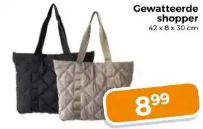 Trekpleister Gewatteerde shopper 42 x 8 x 30 cm aanbieding