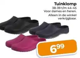 Trekpleister Tuinklomp 38-39 t/m 44-45 Voor dames en heren. Alleen in de winkel verkrijgbaar. aanbieding