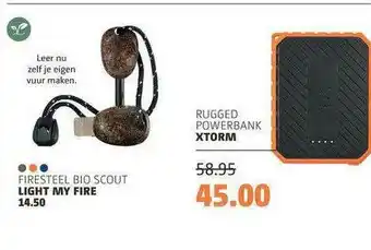 Bever Firesteel Bio Scout Light My Fire Of Rugged Powerbank Xtorm aanbieding