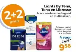 Trekpleister Lights By Tena, Tena en Libresse M.u.v. wasbaar ondergoed en multipakken. aanbieding