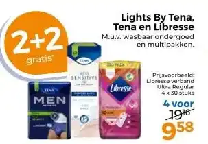 Trekpleister Lights By Tena, Tena en Libresse M.u.v. wasbaar ondergoed en multipakken. aanbieding