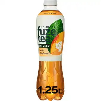 Jumbo Fuze Tea Infused Peach-Elderflower with Black Tea No Sugar 1,25 L aanbieding