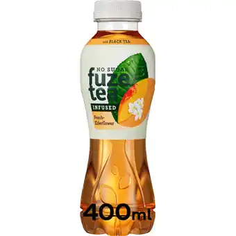 Jumbo Fuze Tea Infused Peach-Elderflower with Black Tea No Sugar 400 ml aanbieding