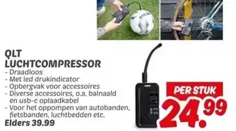 Dekamarkt QLT LUCHTCOMPRESSOR aanbieding