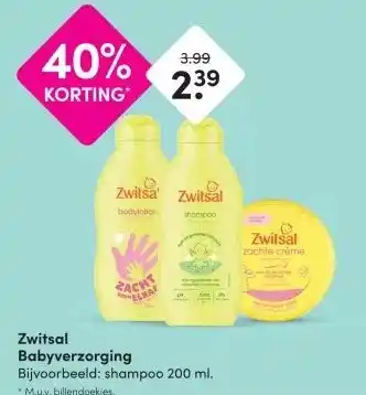 DA Zwitsal Babyverzorging aanbieding