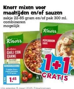 Boon`s Markt Knorr mixen voor maaltijden en/of sauzen aanbieding