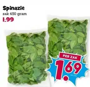 Boon`s Markt Spinazie zak 450 gram aanbieding