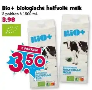 Boon`s Markt Bio+ biologische halfvolle melk aanbieding