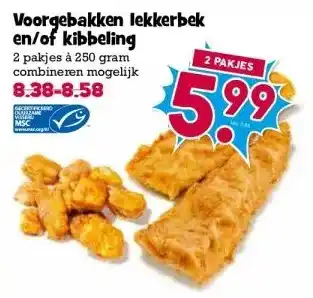 Boon`s Markt Voorgebakken lekkerbek en/of kibbeling aanbieding