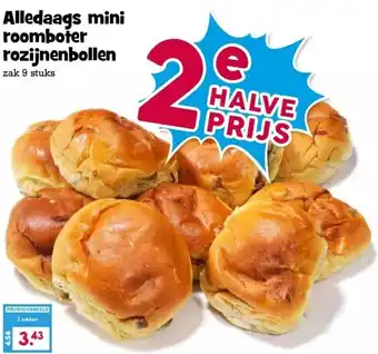 Boon`s Markt Alledaags mini roomboter rozijnenbollen aanbieding