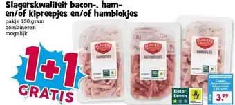 Boon`s Markt Slagerskwaliteit bacon-, ham- en/of kipreepjes en/of hamblokjes aanbieding