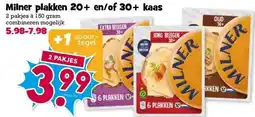 Boon`s Markt Milner plakken 20+ en/of 30+ kaas aanbieding