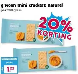 Boon`s Markt g'woon mini crackers naturel aanbieding