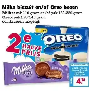 Boon`s Markt Milka biscuit en/of Oreo boxen aanbieding