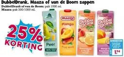 Boon`s Markt DubbelDrank, Maaza of van de Boom sappen aanbieding