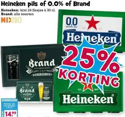 Boon`s Markt Heineken pils of 0.0% of Brand aanbieding