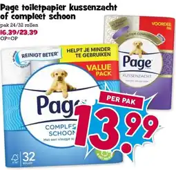 Boon`s Markt Page toiletpapier kussenzacht of compleet schoon aanbieding