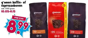 Boon`s Markt g'woon koffie- of espressobonen aanbieding