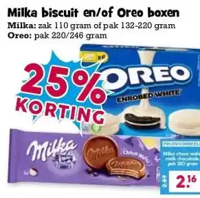 Boon`s Markt Milka biscuit en/of Oreo boxen aanbieding