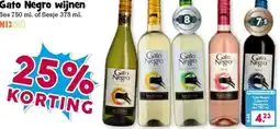 Boon`s Markt Gato Negro wijnen fles 750 ml. of flesje 375 ml. NIX18 aanbieding