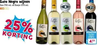 Boon`s Markt Gato Negro wijnen fles 750 ml. of flesje 375 ml. NIX18 aanbieding