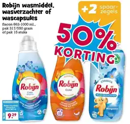 Boon`s Markt Robijn wasmiddel, wasverzachter of wascapsules aanbieding