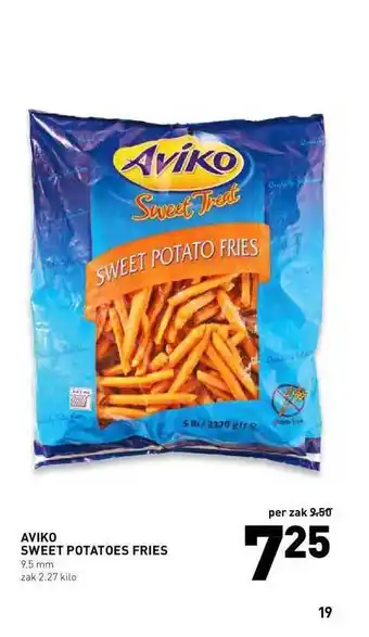 De Kweker aviko sweet potatoes fries 2.27kilo aanbieding