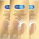 Bol.com Durex Condooms Nude - Latexvrij - 3x 10 stuks aanbieding