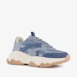 Scapino Blue Box dames dad sneakers denim beige aanbieding