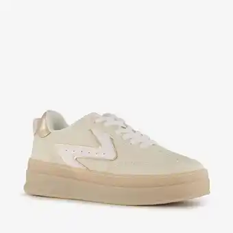 Scapino Blue Box dames sneakers plateauzool beige goud aanbieding