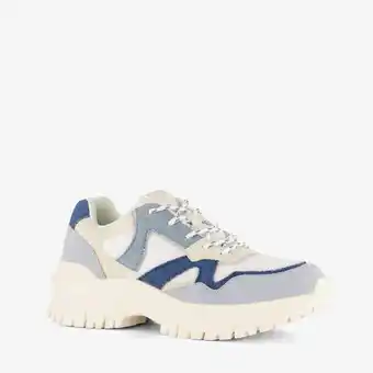 Scapino Supercracks dames dad sneakers wit denim aanbieding