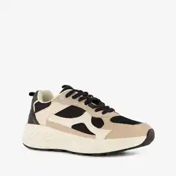 Scapino Blue Box dames dad sneakers beige zwart aanbieding