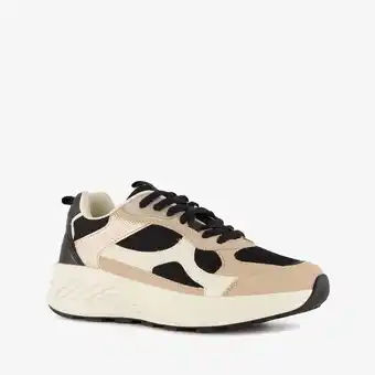 Scapino Blue Box dames dad sneakers beige zwart aanbieding