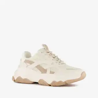 Scapino Blue Box dames dad sneakers wit beige aanbieding