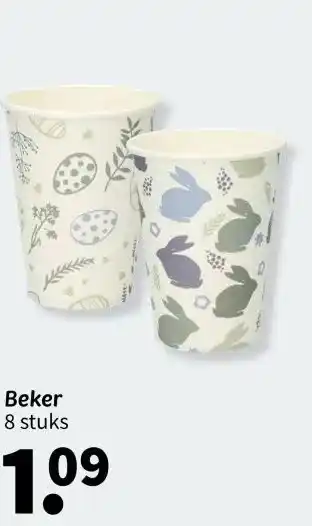 Wibra Beker 8 stuks aanbieding