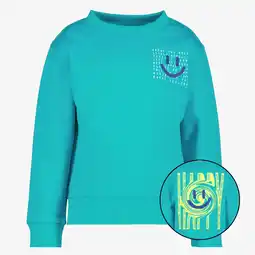 Scapino Unsigned jongens sweater met smiley blauw aanbieding