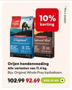 Pets Place Orijen hondenvoeding aanbieding