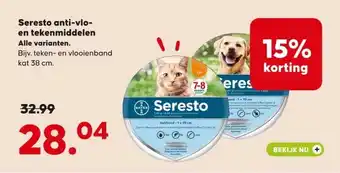 Pets Place Seresto anti-vlo- en tekenmiddelen aanbieding