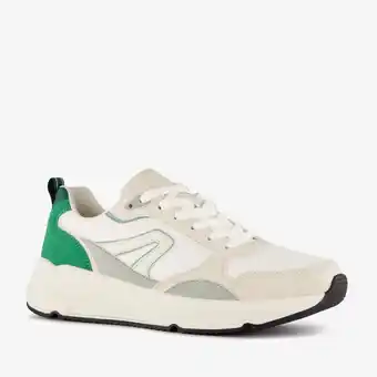 Scapino Blue Box heren sneakers wit groen aanbieding