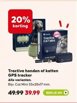 Pets Place Tractive honden of katten GPS tracker aanbieding