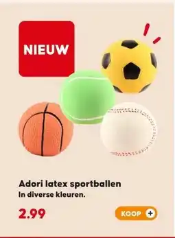 Pets Place Adori latex sportballen aanbieding