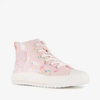 Scapino Blue Box hoge meisjes sneakers roze met hartjes aanbieding